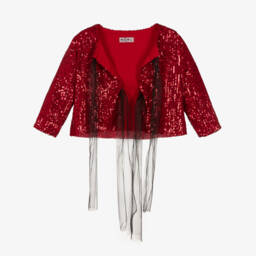 Phi Clothing-Girls Glittering Red Jacket | Childrensalon Outlet