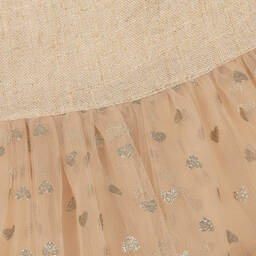 Phi Clothing-Girls Gold Hearts Tulle Dress | Childrensalon Outlet