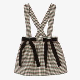 Phi Clothing-تنورة فلانيل كاروهات لون أخضر وأزرق | Childrensalon Outlet