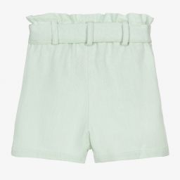 Phi Clothing-Зеленые хлопковые шорты для девочек | Childrensalon Outlet