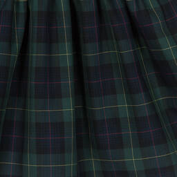 Phi Clothing-Girls Green Cotton Tartan Dress | Childrensalon Outlet