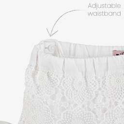 Phi Clothing-Girls Ivory Cotton Lace & Tulle Skirt | Childrensalon Outlet