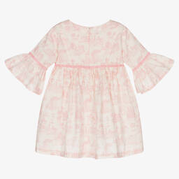 Phi Clothing-Girls Ivory & Pink Dress | Childrensalon Outlet