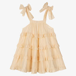 Phi Clothing-Girls Ivory Ruffle Dress | Childrensalon Outlet