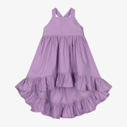 Phi Clothing-Girls Lavender Layered Cotton Frock | Childrensalon Outlet