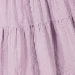 Phi Clothing-Фиолетовое платье из хлопка плюмети | Childrensalon Outlet