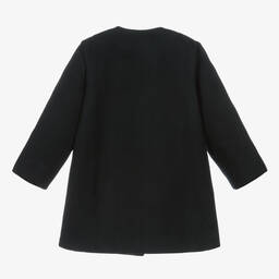 Phi Clothing-Синее пальто из войлока для девочек | Childrensalon Outlet