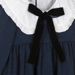 Phi Clothing-Girls Navy Jersey Knit Dress | Childrensalon Outlet