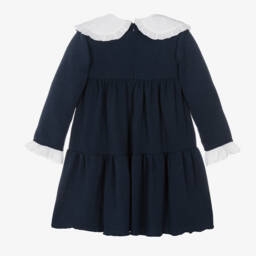 Phi Clothing-Girls Navy Jersey Knit Dress | Childrensalon Outlet