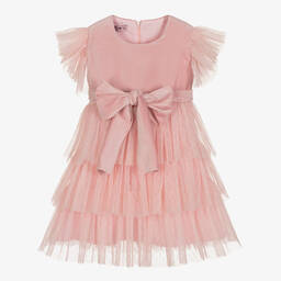 Phi Clothing-Girls Pale Pink Tulle Dress | Childrensalon Outlet