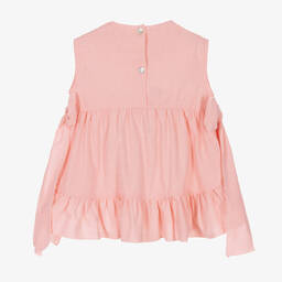 Phi Clothing-بلوز قطن لون زهري للبنات | Childrensalon Outlet