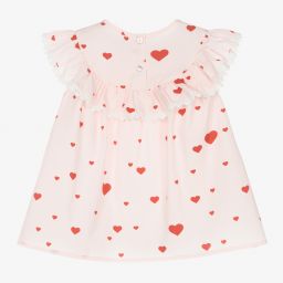Phi Clothing-Girls Pink Cotton Heart Blouse | Childrensalon Outlet