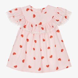 Phi Clothing-Girls Pink Cotton Heart Blouse | Childrensalon Outlet
