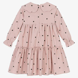Phi Clothing-Girls Pink Cotton Polka Dot Dress | Childrensalon Outlet