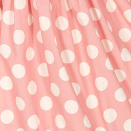 Phi Clothing-Girls Pink Cotton Polka Dot Skirt | Childrensalon Outlet
