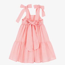 في كلودينغ-فستان قطن بطبقات لون زهري | Childrensalon Outlet