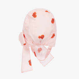 Phi Clothing-Girls Pink Heart Print Cotton Bonnet | Childrensalon Outlet