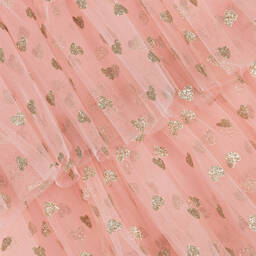 Phi Clothing-Girls Pink Hearts Tulle Dress | Childrensalon Outlet