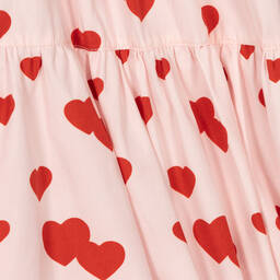 Phi Clothing-Girls Pink & Red Cotton Hearts Dress | Childrensalon Outlet