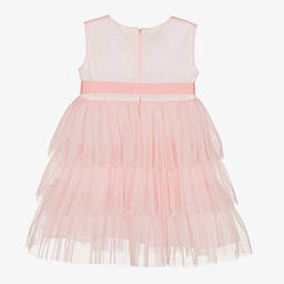 في كلودينغ-فستان تول مزين بكشكش لون زهري | Childrensalon Outlet