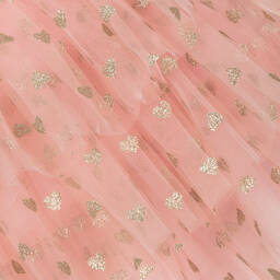 Phi Clothing-Girls Pink Tulle Heart Print Skirt | Childrensalon Outlet