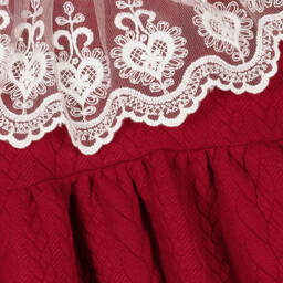 في كلودينغ-فستان مزيج فيسكوز محبوك لون أحمر | Childrensalon Outlet