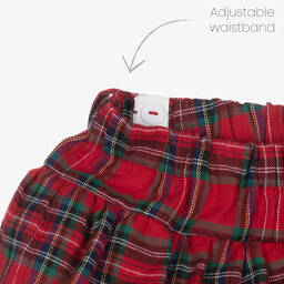 Phi Clothing-Girls Red Tartan Cotton Skort  | Childrensalon Outlet