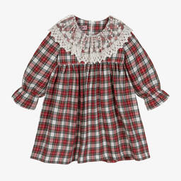Phi Clothing-Girls Red Tartan Dress | Childrensalon Outlet