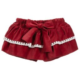 Phi Clothing-Girls Red Velvet Skort | Childrensalon Outlet