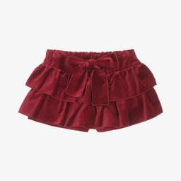 Phi Clothing-Girls Red Velvet Skort | Childrensalon Outlet
