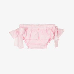 Phi Clothing-Girls Rosy Plumeti Ruffle Bloomers | Childrensalon Outlet