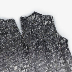 Phi Clothing-Платье для девочек серебристое с гламурными пайетками | Childrensalon Outlet