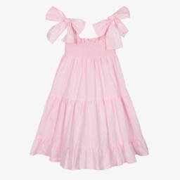 Phi Clothing-Girls Soft Pink Cotton Frock | Childrensalon Outlet