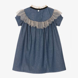 Phi Clothing-Girls Sparkling Denim Glamour Dress | Childrensalon Outlet