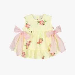 Phi Clothing-بلوزة قطنية مزهرة للبنات | Childrensalon Outlet