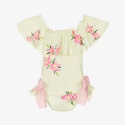 Phi Clothing-Купальник с рюшами и цветочным принтом для девочек | Childrensalon Outlet