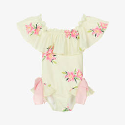 Phi Clothing-Купальник с рюшами и цветочным принтом для девочек | Childrensalon Outlet