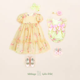 Phi Clothing-Платье из органзы с цветочным узором для девочек | Childrensalon Outlet