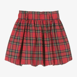 Phi Clothing-Girls Tartan Cotton Puffball Skirt | Childrensalon Outlet