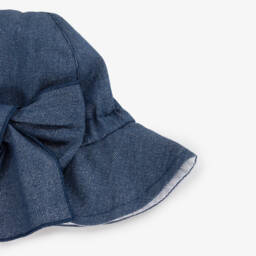 Phi Clothing-قبعة دنيم زرقاء متلألئة للبنات | Childrensalon Outlet