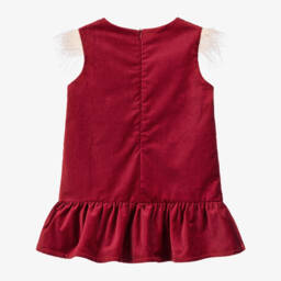Phi Clothing-Girls Velour Dress with Feather Trim | Childrensalon Outlet