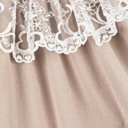 في كلودينغ-فستان قطن مخمل لون بيج | Childrensalon Outlet