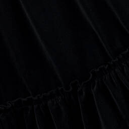 Phi Clothing-فستان بفيونكة قطيفة لون أسود | Childrensalon Outlet