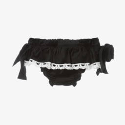 Phi Clothing-Girls Velvet Lace Trim Bloomers | Childrensalon Outlet