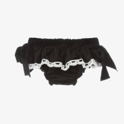 Phi Clothing-Girls Velvet Lace Trim Bloomers | Childrensalon Outlet