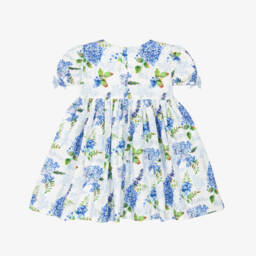 Phi Clothing-Платье синий с цветочным узором для девочек | Childrensalon Outlet