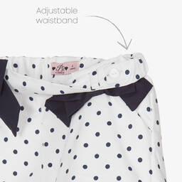 Phi Clothing-Белые шорты в синий горошек | Childrensalon Outlet