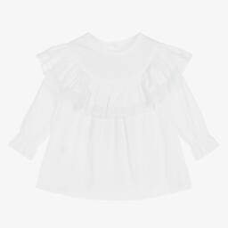 Phi Clothing-Girls White Cotton Blouse | Childrensalon Outlet
