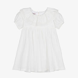 Phi Clothing-Girls White Cotton Dress | Childrensalon Outlet