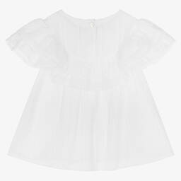 في كلودينغ-بلوز قطن بلوميتي لون أبيض للبنات | Childrensalon Outlet